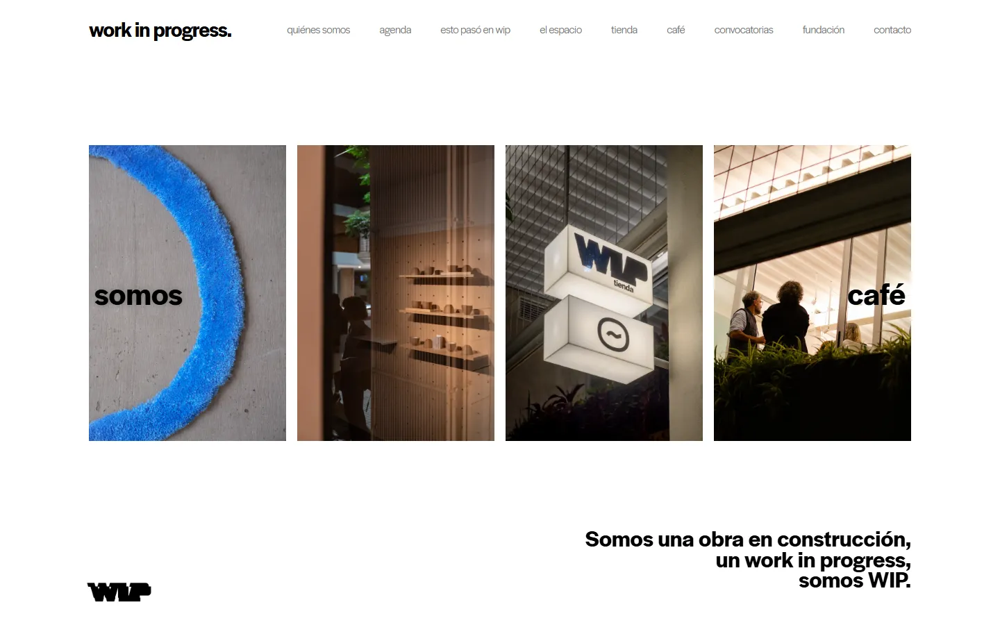 WIP, home page